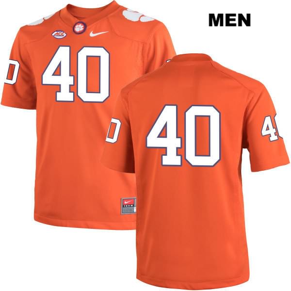 Men's Clemson Tigers #40 Jaquarius Brice Stitched Orange Authentic Nike No Name NCAA College Football Jersey YWX2646KU